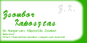 zsombor kaposztas business card